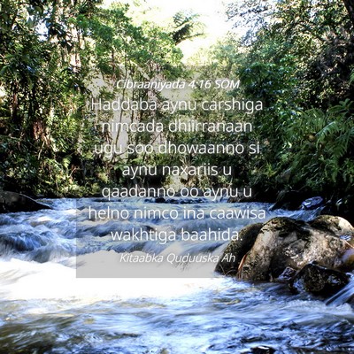 Picture 04 - Cibraaniyada 4:16 SOM - Haddaba aynu carshiga nimcada dhiirranaan ugu soo - Bible Verse Picture