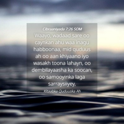 Picture 04 - Cibraaniyada 7:26 SOM - Waayo, wadaad sare oo caynkan ahu waa inagu - Bible Verse Picture