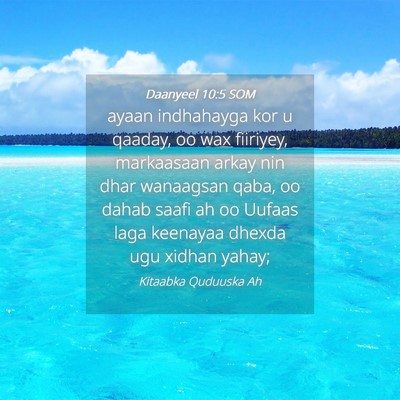 Picture 04 - Daanyeel 10:5 SOM - ayaan indhahayga kor u qaaday, oo wax fiiriyey, - Bible Verse Picture