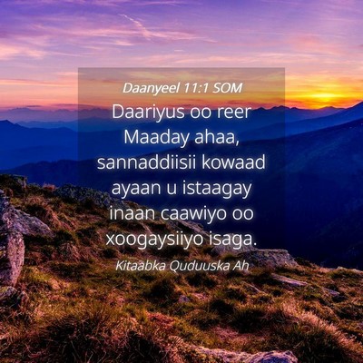 Picture 04 - Daanyeel 11:1 SOM - Daariyus oo reer Maaday ahaa, sannaddiisii kowaad - Bible Verse Picture