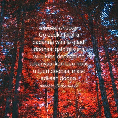 Picture 04 - Daanyeel 11:12 SOM - Oo dadka faraha badanna waa la qaadi doonaa, - Bible Verse Picture