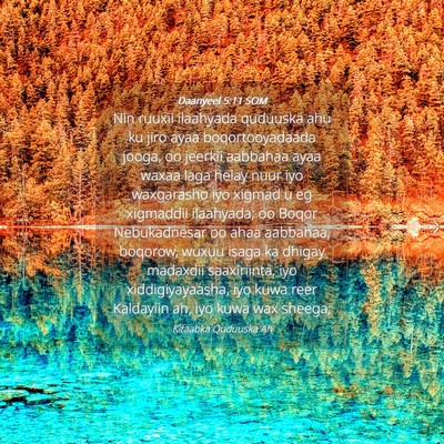 Picture 04 - Daanyeel 5:11 SOM - Nin ruuxii ilaahyada quduuska ahu ku jiro ayaa - Bible Verse Picture