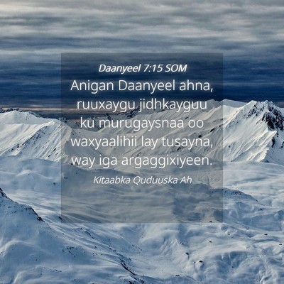 Picture 04 - Daanyeel 7:15 SOM - Anigan Daanyeel ahna, ruuxaygu jidhkayguu ku - Bible Verse Picture