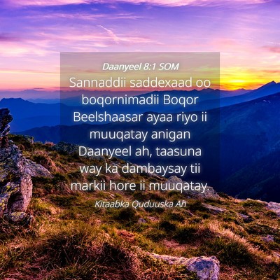 Picture 04 - Daanyeel 8:1 SOM - Sannaddii saddexaad oo boqornimadii Boqor - Bible Verse Picture