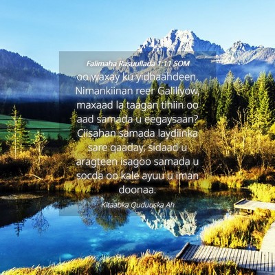 Picture 04 - Falimaha Rasuullada 1:11 SOM - oo waxay ku yidhaahdeen, Nimankiinan reer - Bible Verse Picture
