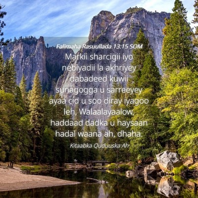 Picture 04 - Falimaha Rasuullada 13:15 SOM - Markii sharcigii iyo nebiyadii la akhriyey - Bible Verse Picture