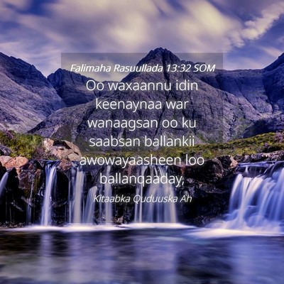 Picture 04 - Falimaha Rasuullada 13:32 SOM - Oo waxaannu idin keenaynaa war wanaagsan oo ku - Bible Verse Picture