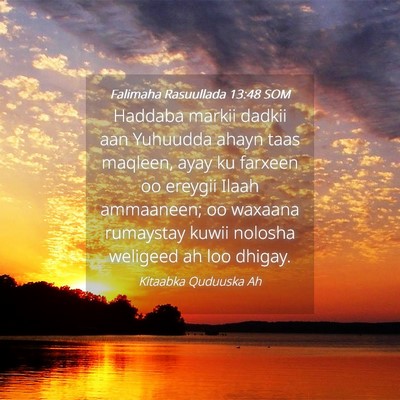 Picture 04 - Falimaha Rasuullada 13:48 SOM - Haddaba markii dadkii aan Yuhuudda ahayn taas - Bible Verse Picture