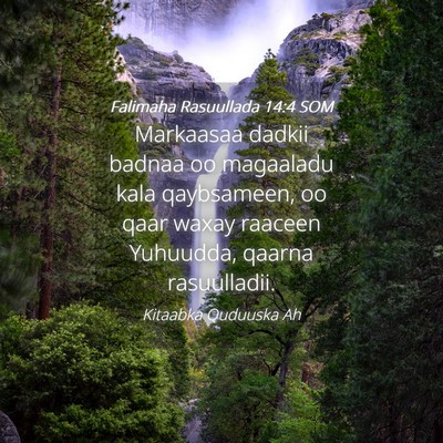 Picture 04 - Falimaha Rasuullada 14:4 SOM - Markaasaa dadkii badnaa oo magaaladu kala - Bible Verse Picture