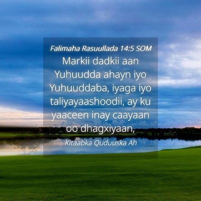 Picture 04 - Falimaha Rasuullada 14:5 SOM - Markii dadkii aan Yuhuudda ahayn iyo Yuhuuddaba, - Bible Verse Picture
