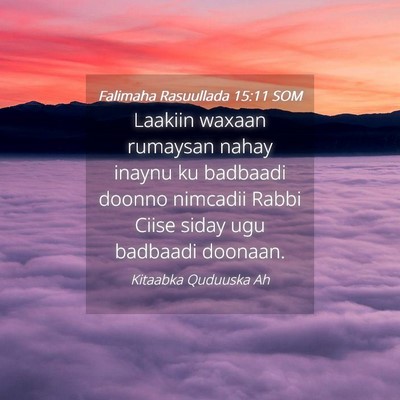 Picture 04 - Falimaha Rasuullada 15:11 SOM - Laakiin waxaan rumaysan nahay inaynu ku badbaadi - Bible Verse Picture