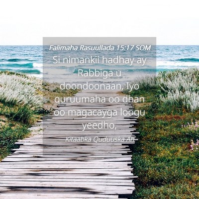 Picture 04 - Falimaha Rasuullada 15:17 SOM - Si nimankii hadhay ay Rabbiga u doondoonaan, Iyo - Bible Verse Picture