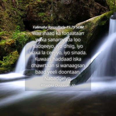 Picture 04 - Falimaha Rasuullada 15:29 SOM - Waa inaad ka fogaataan waxa sanamyada loo - Bible Verse Picture