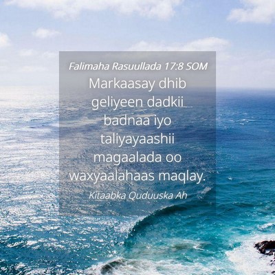 Picture 04 - Falimaha Rasuullada 17:8 SOM - Markaasay dhib geliyeen dadkii badnaa iyo - Bible Verse Picture