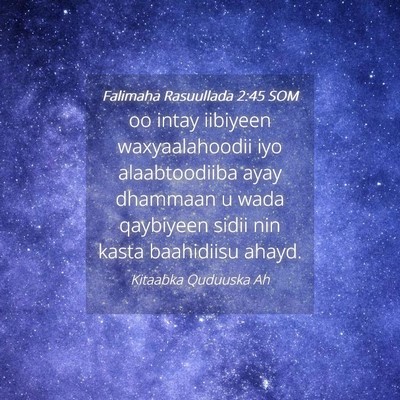 Picture 04 - Falimaha Rasuullada 2:45 SOM - oo intay iibiyeen waxyaalahoodii iyo - Bible Verse Picture