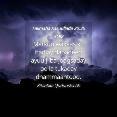 Picture 04 - Falimaha Rasuullada 20:36 SOM - Markuu waxaas ku hadlay dabadeed ayuu jilba - Bible Verse Picture