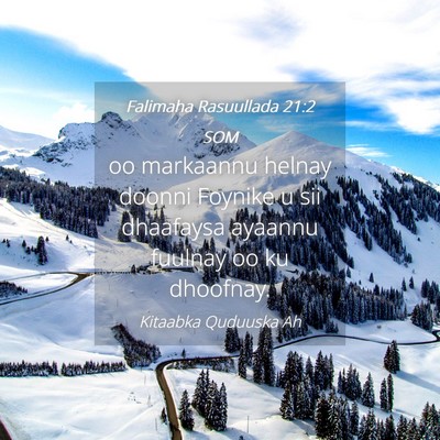 Picture 04 - Falimaha Rasuullada 21:2 SOM - oo markaannu helnay doonni Foynike u sii - Bible Verse Picture