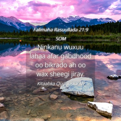 Picture 04 - Falimaha Rasuullada 21:9 SOM - Ninkanu wuxuu lahaa afar gabdhood oo bikrado ah - Bible Verse Picture