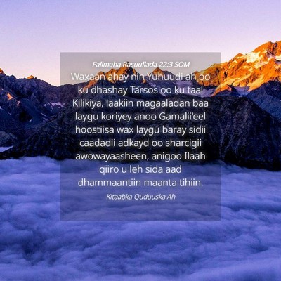 Picture 04 - Falimaha Rasuullada 22:3 SOM - Waxaan ahay nin Yuhuudi ah oo ku dhashay Tarsos - Bible Verse Picture