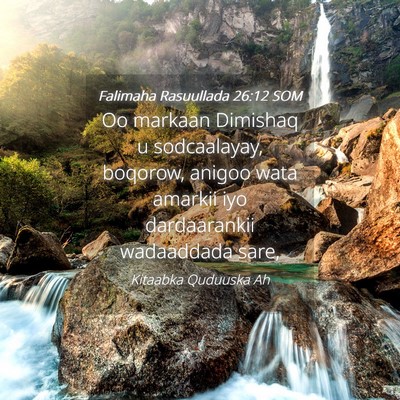 Picture 04 - Falimaha Rasuullada 26:12 SOM - Oo markaan Dimishaq u sodcaalayay, boqorow, - Bible Verse Picture