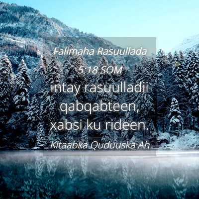 Picture 04 - Falimaha Rasuullada 5:18 SOM - intay rasuulladii qabqabteen, xabsi ku - Bible Verse Picture