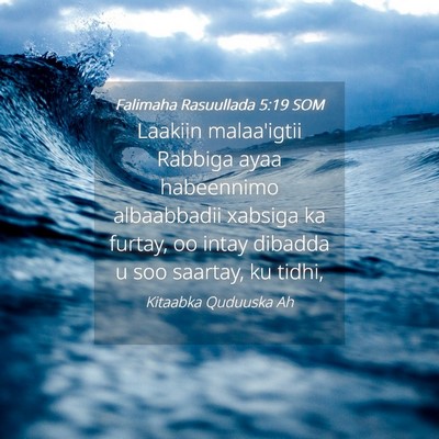 Picture 04 - Falimaha Rasuullada 5:19 SOM - Laakiin malaa'igtii Rabbiga ayaa habeennimo - Bible Verse Picture