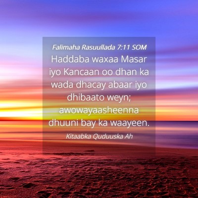 Picture 04 - Falimaha Rasuullada 7:11 SOM - Haddaba waxaa Masar iyo Kancaan oo dhan ka wada - Bible Verse Picture