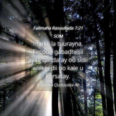 Picture 04 - Falimaha Rasuullada 7:21 SOM - markii la tuurayna, Fircoon gabadhiisii ayaa - Bible Verse Picture