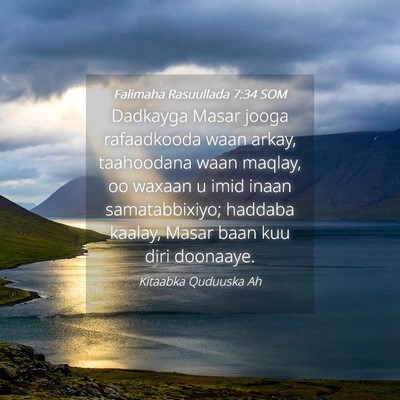 Picture 04 - Falimaha Rasuullada 7:34 SOM - Dadkayga Masar jooga rafaadkooda waan arkay, - Bible Verse Picture