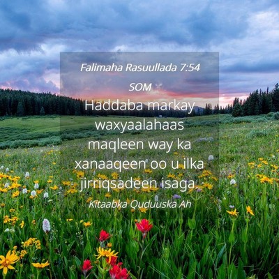 Picture 04 - Falimaha Rasuullada 7:54 SOM - Haddaba markay waxyaalahaas maqleen way ka - Bible Verse Picture