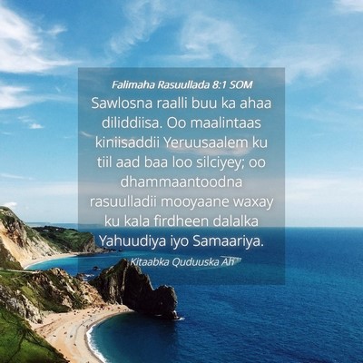 Picture 04 - Falimaha Rasuullada 8:1 SOM - Sawlosna raalli buu ka ahaa diliddiisa. Oo - Bible Verse Picture
