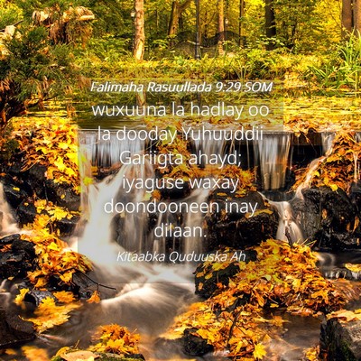 Picture 04 - Falimaha Rasuullada 9:29 SOM - wuxuuna la hadlay oo la dooday Yuhuuddii Gariigta - Bible Verse Picture