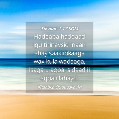 Picture 04 - Filemon 1:17 SOM - Haddaba haddaad igu tirinaysid inaan ahay - Bible Verse Picture
