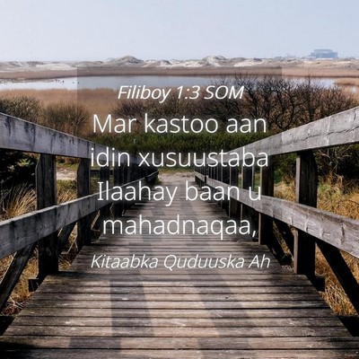 Picture 04 - Filiboy 1:3 SOM - Mar kastoo aan idin xusuustaba Ilaahay baan u - Bible Verse Picture