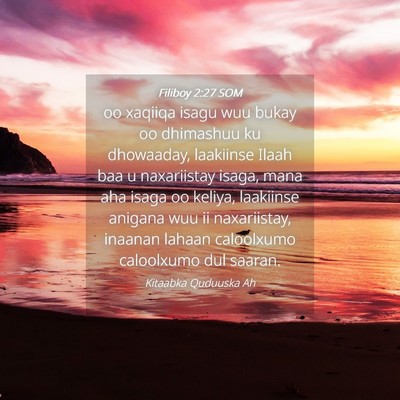Picture 04 - Filiboy 2:27 SOM - oo xaqiiqa isagu wuu bukay oo dhimashuu ku - Bible Verse Picture