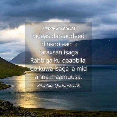 Picture 04 - Filiboy 2:29 SOM - Sidaas daraaddeed idinkoo aad u faraxsan isaga - Bible Verse Picture
