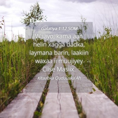 Picture 04 - Galatiya 1:12 SOM - Waayo, kama aan helin xagga dadka, laymana barin, - Bible Verse Picture