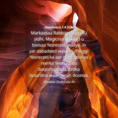 Picture 04 - Hoosheeca 1:4 SOM - Markaasaa Rabbigu isagii ku yidhi, Magiciisa - Bible Verse Picture