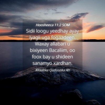 Picture 04 - Hoosheeca 11:2 SOM - Sidii loogu yeedhay ayay iyagii uga fogaadeen. - Bible Verse Picture