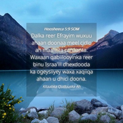 Picture 04 - Hoosheeca 5:9 SOM - Dalka reer Efrayim wuxuu ahaan doonaa meel cidlo - Bible Verse Picture