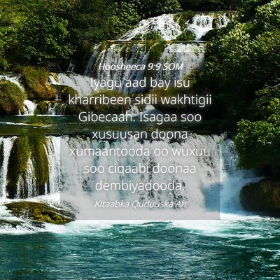 Picture 04 - Hoosheeca 9:9 SOM - Iyagu aad bay isu kharribeen sidii wakhtigii - Bible Verse Picture
