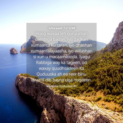 Picture 04 - Ishacyaah 1:4 SOM - Hoog waxaa leh quruuntan dembiga badan, iyo - Bible Verse Picture