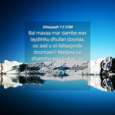 Picture 04 - Ishacyaah 1:5 SOM - Bal maxaa mar dambe wax laydiinku dhufan doonaa, - Bible Verse Picture