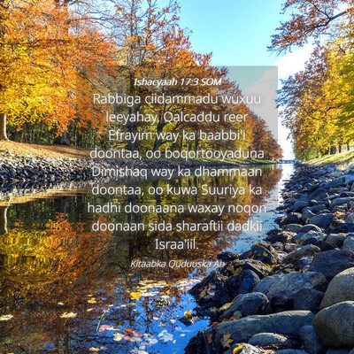 Picture 04 - Ishacyaah 17:3 SOM - Rabbiga ciidammadu wuxuu leeyahay, Qalcaddu reer - Bible Verse Picture