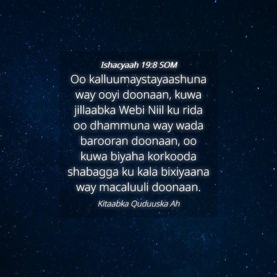 Picture 04 - Ishacyaah 19:8 SOM - Oo kalluumaystayaashuna way ooyi doonaan, kuwa - Bible Verse Picture