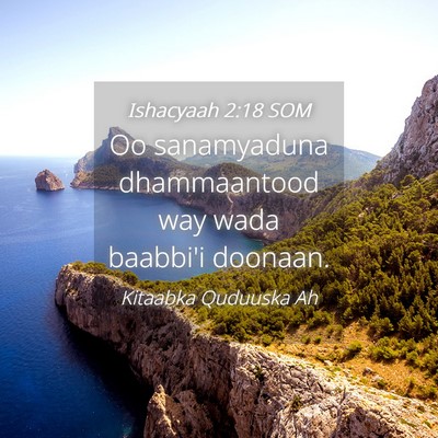 Picture 04 - Ishacyaah 2:18 SOM - Oo sanamyaduna dhammaantood way wada baabbi'i - Bible Verse Picture