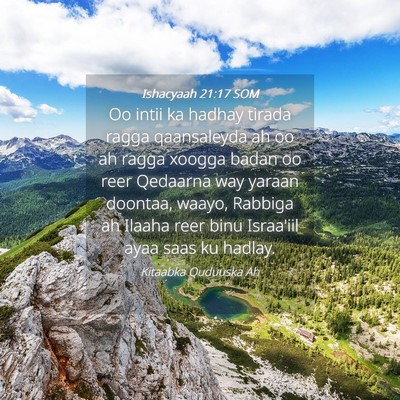 Picture 04 - Ishacyaah 21:17 SOM - Oo intii ka hadhay tirada ragga qaansaleyda ah oo - Bible Verse Picture