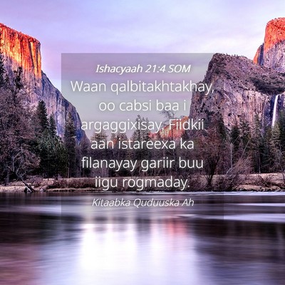 Picture 04 - Ishacyaah 21:4 SOM - Waan qalbitakhtakhay, oo cabsi baa i - Bible Verse Picture