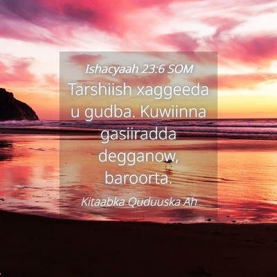 Picture 04 - Ishacyaah 23:6 SOM - Tarshiish xaggeeda u gudba. Kuwiinna gasiiradda - Bible Verse Picture