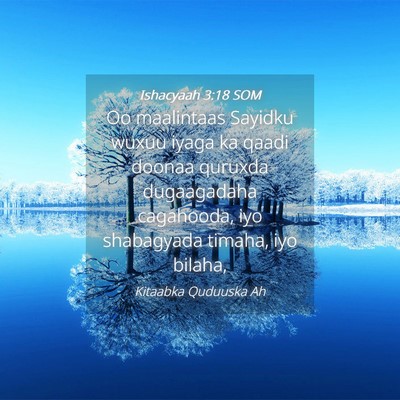 Picture 04 - Ishacyaah 3:18 SOM - Oo maalintaas Sayidku wuxuu iyaga ka qaadi doonaa - Bible Verse Picture